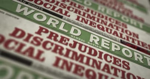 Newspaper Headlines Scrolling: Social Inequality and Discrimination