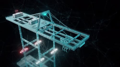 Big Industrial Crane 4k