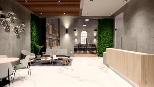 Interior Empty Modern Loft Office open space