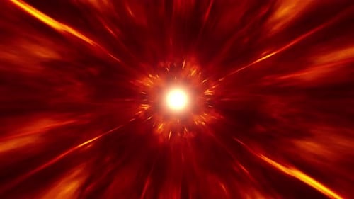 Glowing Red Energy Light Tunnel Loop