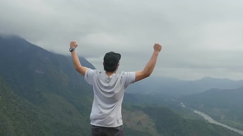 Young Man Celebrates Mountain Vista Success