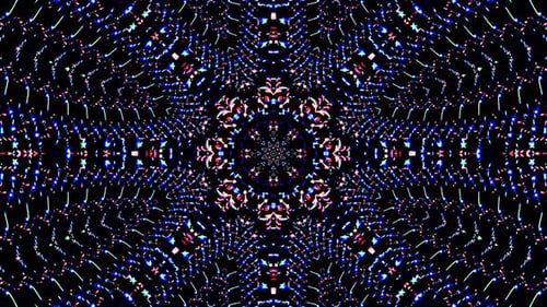 Patrón de
caleidoscopio abstracto con colores completos. Mandala mágica. 4k