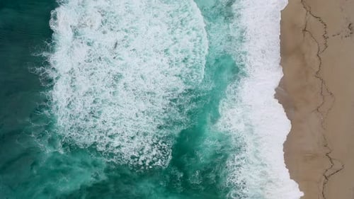 Storm at Sea Filmed on a Drone Alanya Turkey 4 K