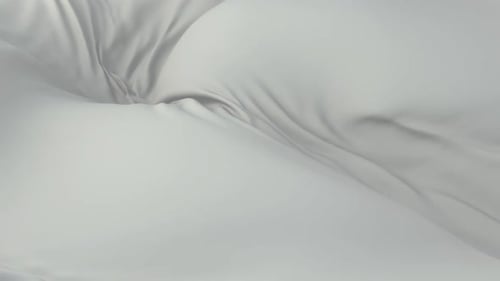 Abstract White Fluid Fabric Flowing Background Animation
