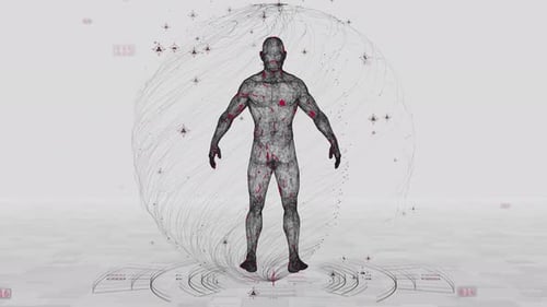 Holographischer menschlicher Körper HUD UI