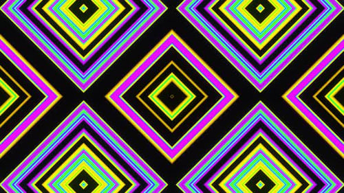 Quadrados pulsantes multicoloridos musicais VJ Loop