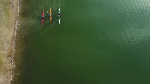 Kayaks In The Lake
