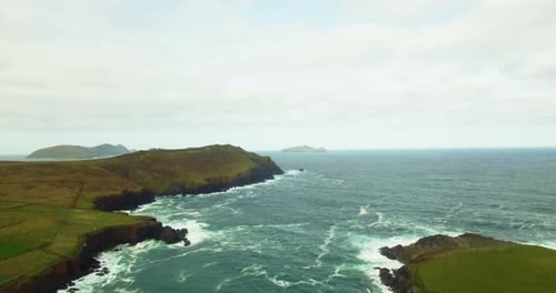 View of beautiful coastal landscape 4k