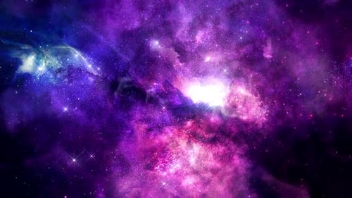 Animated Purple Galaxy Nebula Space Background Loop