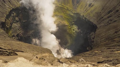 Active Volcano Bromo Mountain of Indonesia West Java