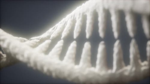 ADN particulaire brillant rendu en 3D