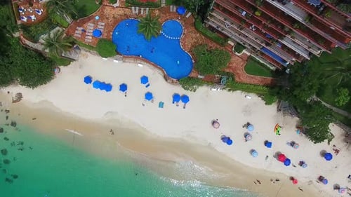 Tropical Beach with Azure Water, Aerial View