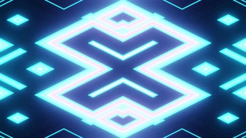 Party Disco Vj Loop Blue And Pink High Screen Background 4K