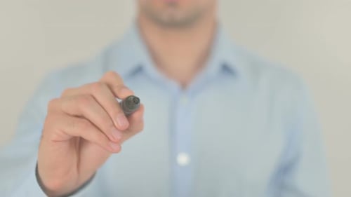 Hand Writes Okay on Clear Surface