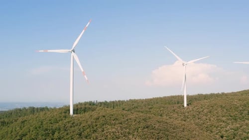 Wind Farm in the Mountain