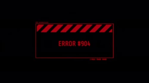 Digital Error Message Glitch Overlay Animation