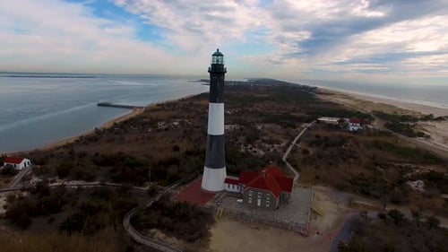 Lighthouse as seen by a Drone in 4K