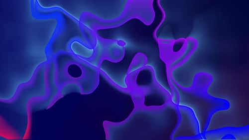 Abstract Fluid Neon Blue Purple Liquid Shapes Background