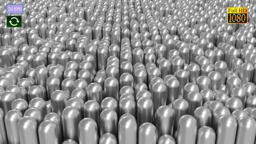 Abstract Geometric Metallic Cylinders Waving Background Loop