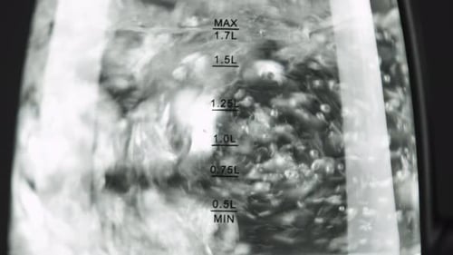 Water Boils Vigorously Inside Electric Kettle