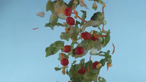 Salade volant au Ralenti, prise avec Phantom Flex 4K à 1000 images par seconde