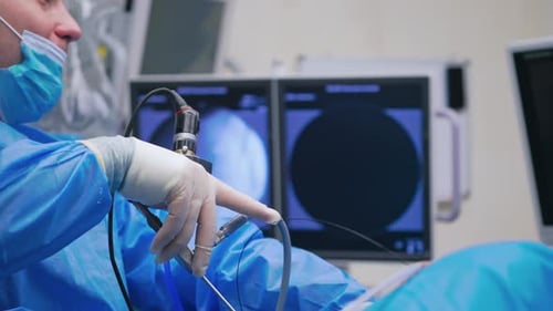 Doctor with New Medical Equipment