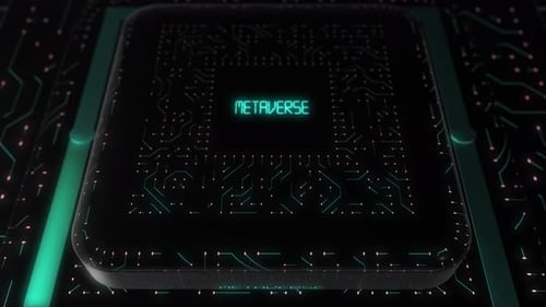 Metaverse Digital Circuit Board Futuristic Intro