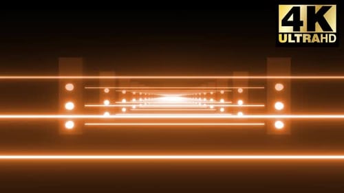 Abstract Tunnel Animation with Glowing Neon Lines and Color Shift