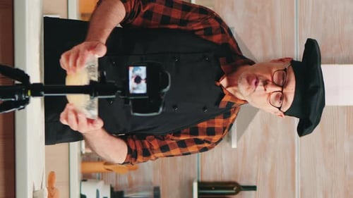 Vertical Video: Baker Explaining Recipe