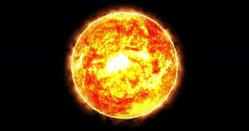 Sonne dreht seine eigene Achse. Realistisches 3D-Erdrotationskonzept 4k video \_01