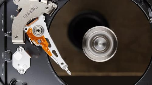 Hard Drive Stops Top View