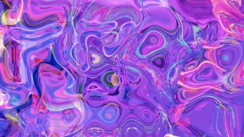 Vibrant Psychedelic Fluid Abstract Background Loop