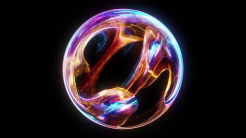Abstract Swirling Particle Orb Motion Background