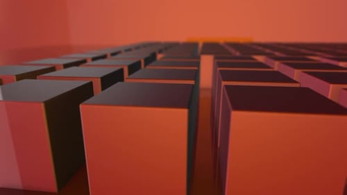 Dynamic Geometric Cubes Pulsating Abstract Background