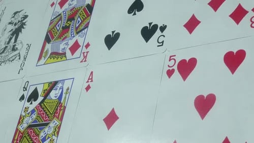 Pokerkarten in einer Gaming-Einrichtung