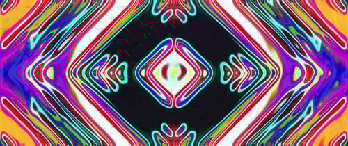 Vibrant Glitch Abstract Light Tunnel Transition