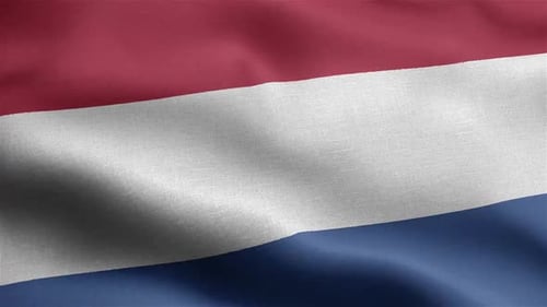 Realistic Waving Netherlands Flag Animation