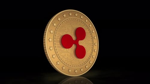 Ripple XRP-Kryptowährung Goldmünze 3d