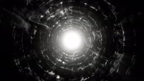 Abstract Simple Space Ship Tunnel Portal 4K 01