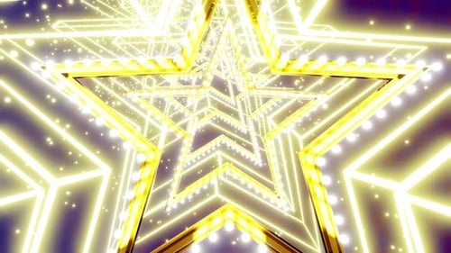 Flying In Star Stages Tunnel 03 4K