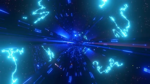 Interstellare SciFi-Reise durch ein Wurmloch im Cyberspace