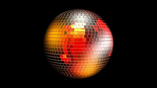 Rotierende Discokugel mit reflektiertem