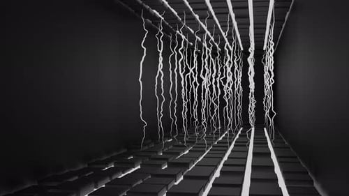 3D corridor with electric waves