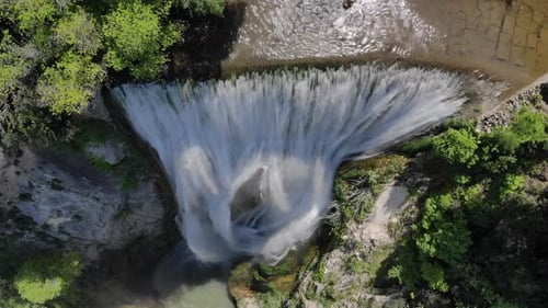 Waterfall in The National Park in Sunny Weather