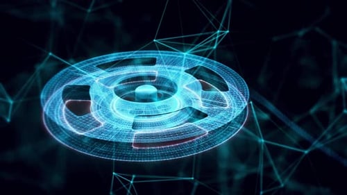 Hologramme de bobine de film gros plan Hd