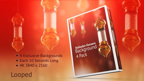 Golden Islamic Lanterns with Sparkling Red Celebration Background