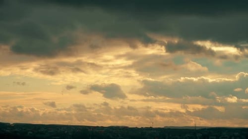 Timelapse of Purple Orange Sunset Sky