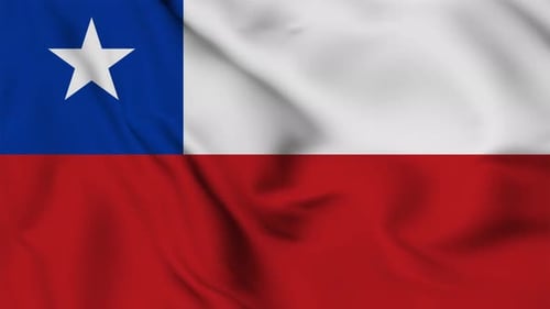 Waving Flag of Chile Seamless Loop