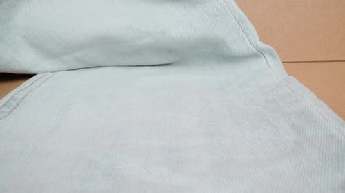 Pale Blue Denim Jeans, Close Up