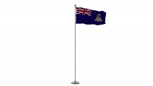 Cayman Islands Flag Waving Realistic 3D Animation